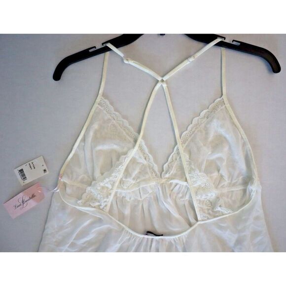 Linea Donatella Womens Sz L Ivory Juliet Lace-Trimmed Chemise Lingerie Nightgown - Picture 13 of 13